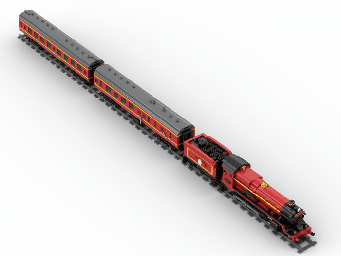 Red 460 Hogwarts Express Steam Locomotive Building Blocks - Dynamic Version - LesDiy - Building Blocks -