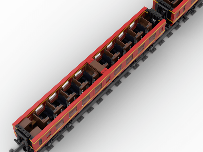 Red 460 Hogwarts Express Steam Locomotive Building Blocks - Dynamic Version - LesDiy - Building Blocks -