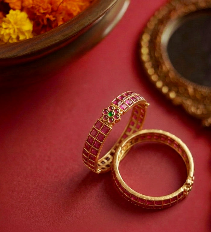 Ruby& Emerald Bangles