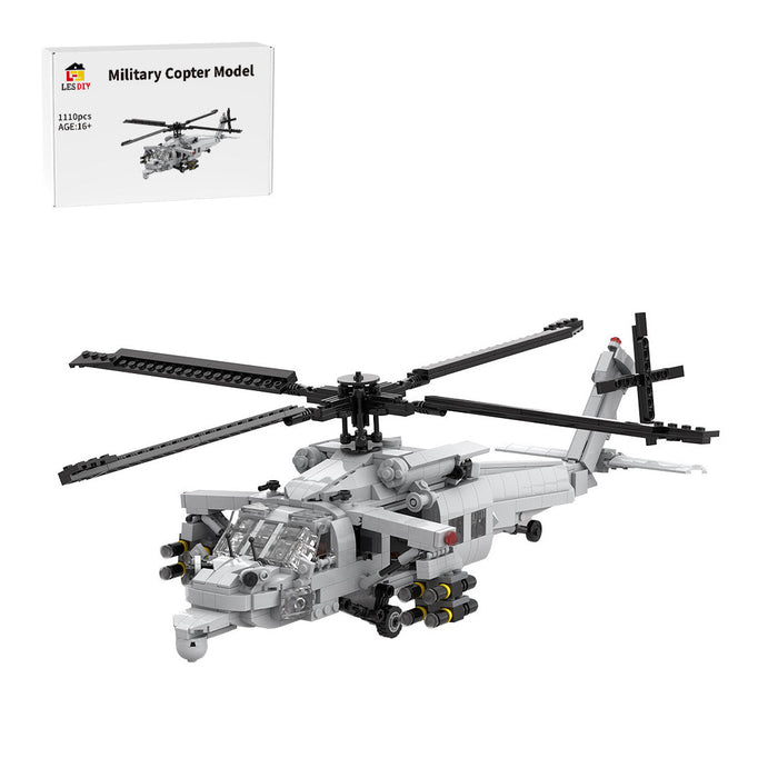 Seahawk MH - 60s Military Copter Model DIY Assembly Building Blocks - LesDiy - Building Blocks -