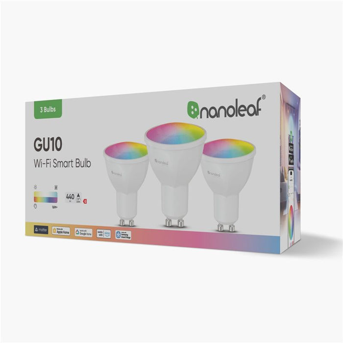 Set 3 becuri smart Nanoleaf Essentials GU10, Matter, Wi-Fi