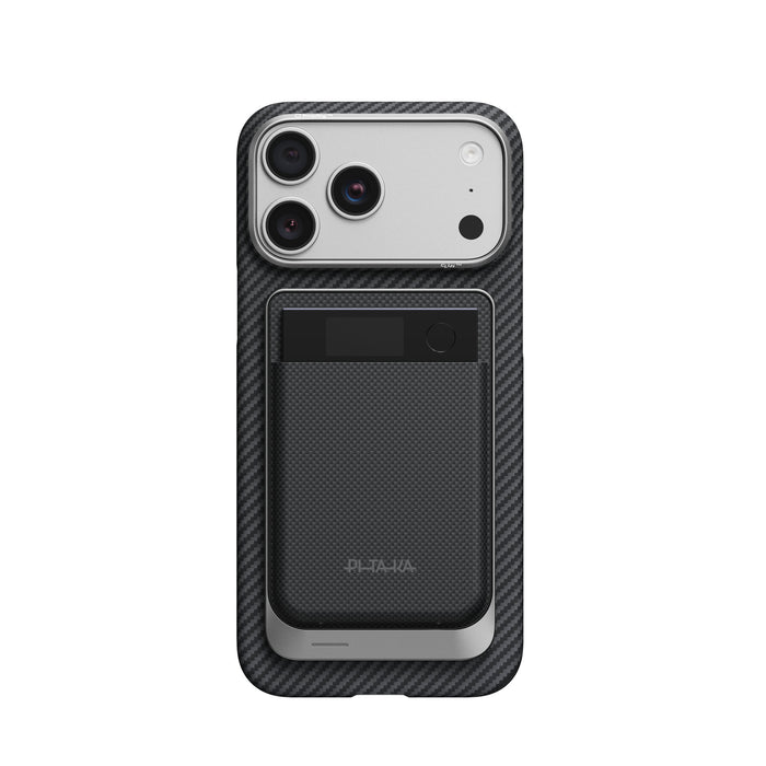 Set husă și stand de încărcare Pitaka MagMod, black grey — Plaud Note