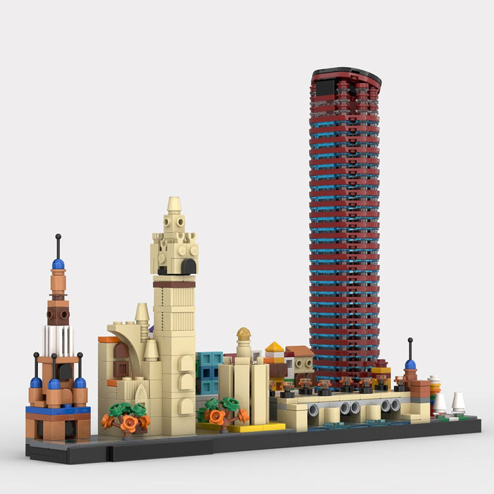 Seville Skyline Architecture Series Street Scene Building Blocks - LesDiy - building blocks -