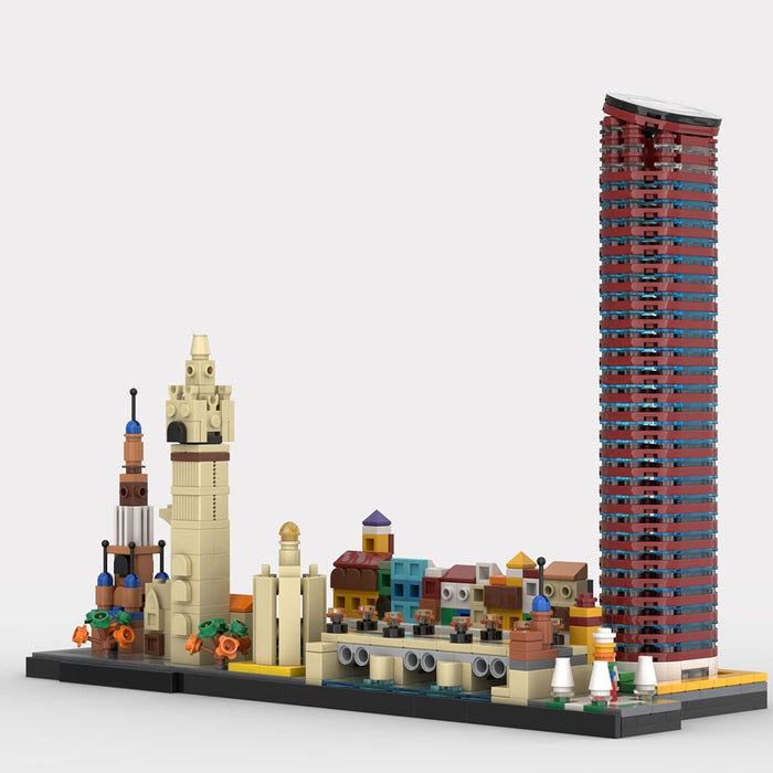 Seville Skyline Architecture Series Street Scene Building Blocks - LesDiy - building blocks -