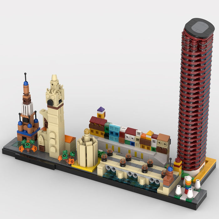 Seville Skyline Architecture Series Street Scene Building Blocks - LesDiy - building blocks -