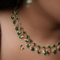 Simple Emerald Necklace Set