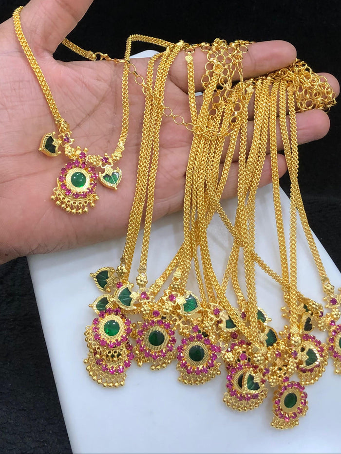 Simple Palakka gold Necklace