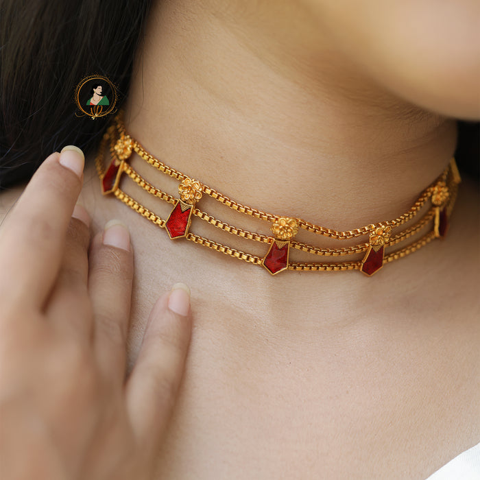 Simple Ruby Palakka Choker