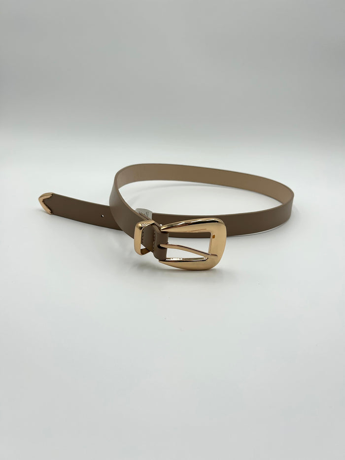Smooth Faux Leather Belt