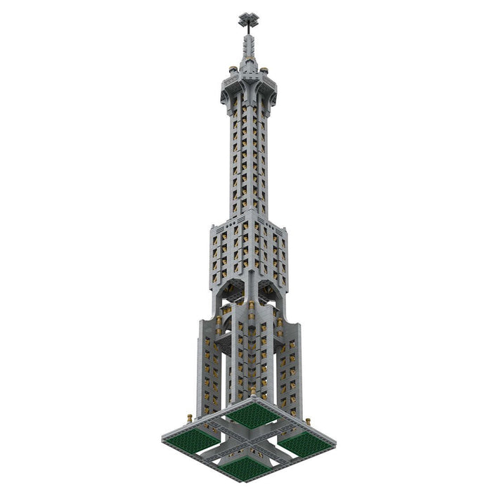 Square Base Pointed Top Tower Street Scene Building Blocks Set - LesDiy -