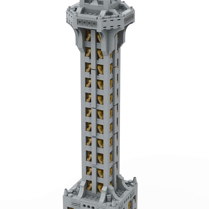 Square Base Pointed Top Tower Street Scene Building Blocks Set - LesDiy -