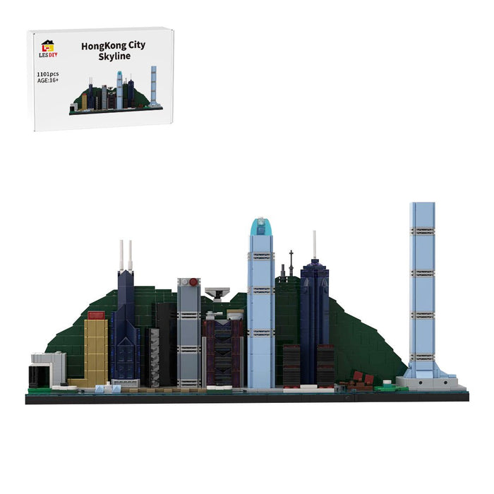 Street Scene MOC HongKong City Skyline Building Blocks - LesDiy - Building Blocks -