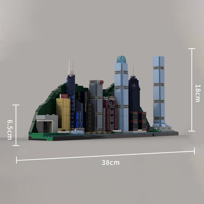 Street Scene MOC HongKong City Skyline Building Blocks - LesDiy - Building Blocks -