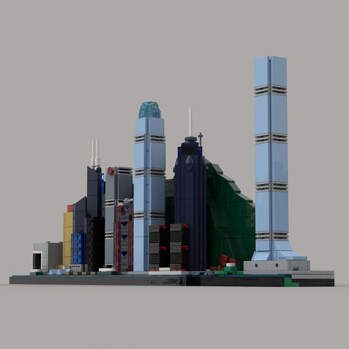 Street Scene MOC HongKong City Skyline Building Blocks - LesDiy - Building Blocks -