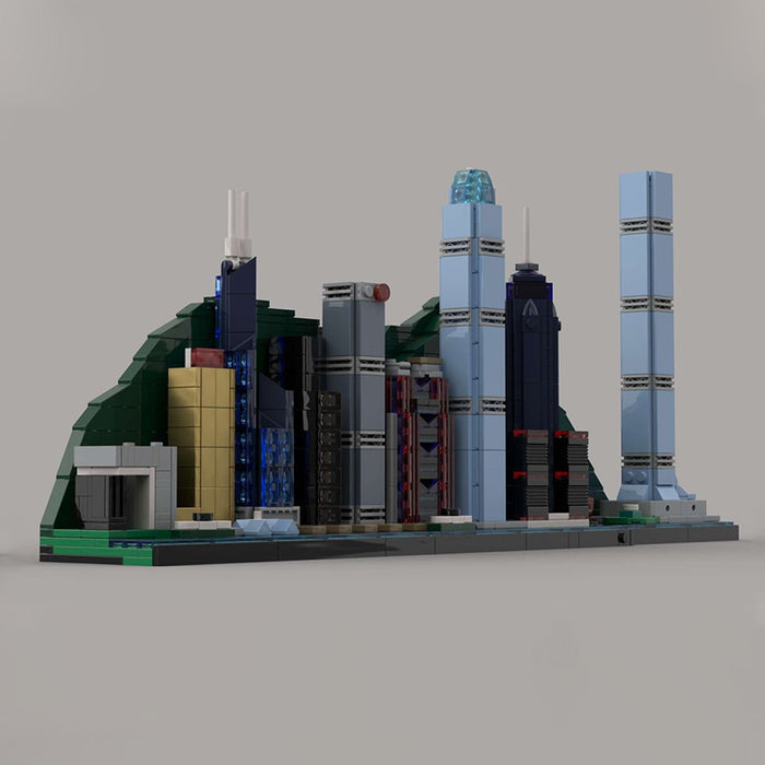 Street Scene MOC HongKong City Skyline Building Blocks - LesDiy - Building Blocks -