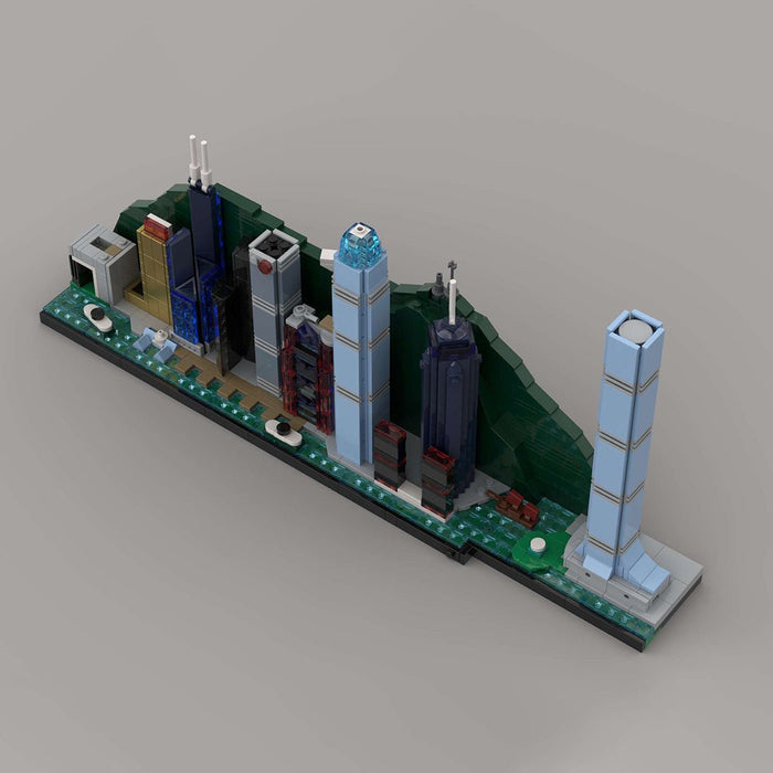Street Scene MOC HongKong City Skyline Building Blocks - LesDiy - Building Blocks -