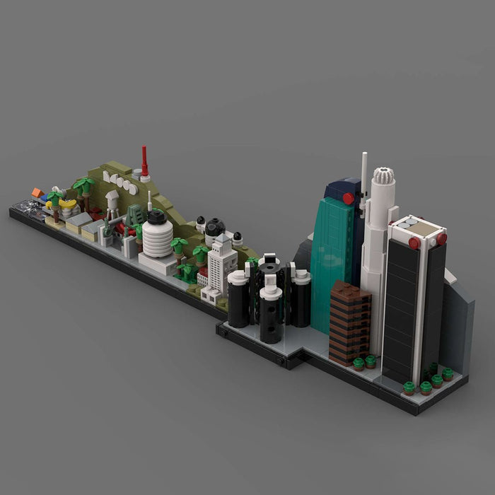 Street Scene MOC Los Angeles City Skyline Building Blocks - LesDiy - Building Blocks -