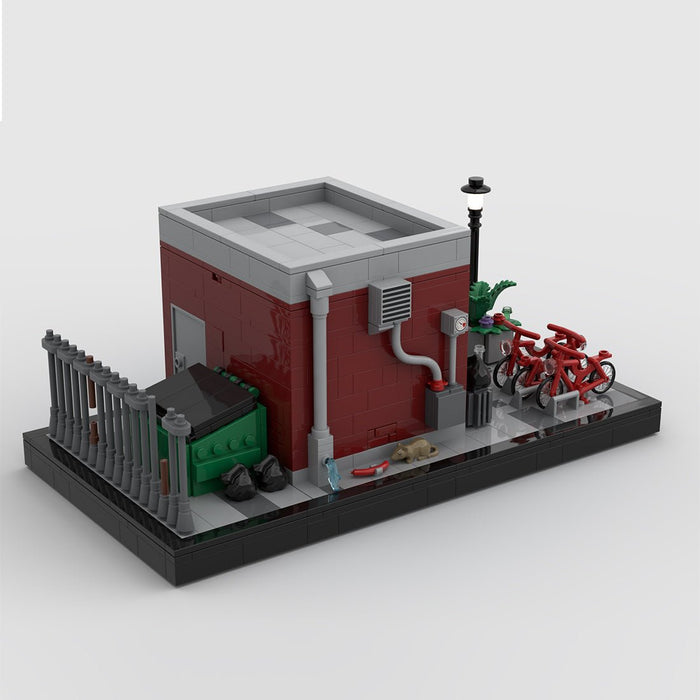 Street View Night Ink Shop Scene Modular Building Blocks - LesDiy -