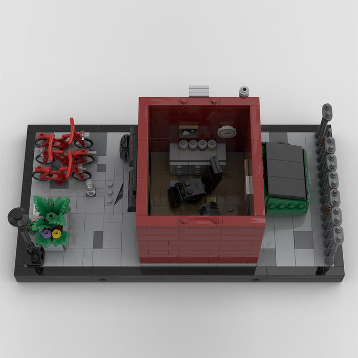 Street View Night Ink Shop Scene Modular Building Blocks - LesDiy -