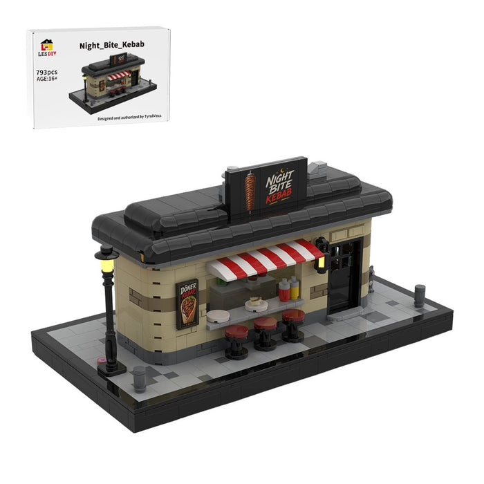 Street View Nightlife Series Night Bite Modular Building Blocks-LesDiy -