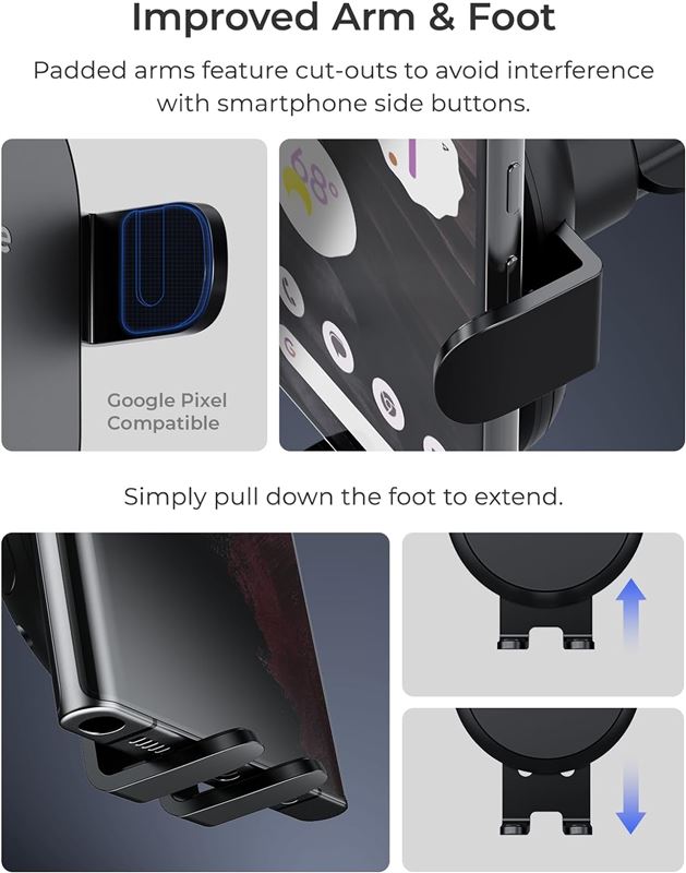 Suport Telefon Auto iOttie AutoSense 2 cu încărcare wireless, pentru grila de ventilație
