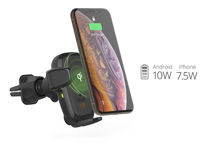 Suport Telefon Auto iOttie AutoSense cu încărcare wireless, grilă de ventilație și slot CD