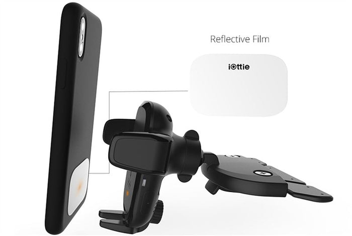 Suport Telefon Auto iOttie AutoSense cu încărcare wireless, grilă de ventilație și slot CD