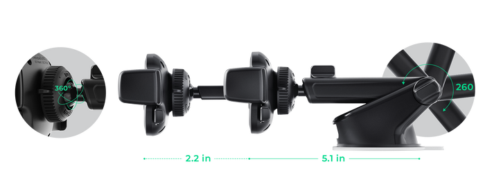 Suport Telefon Auto iOttie Easy One Touch Mini Pro, pentru bord și parbriz
