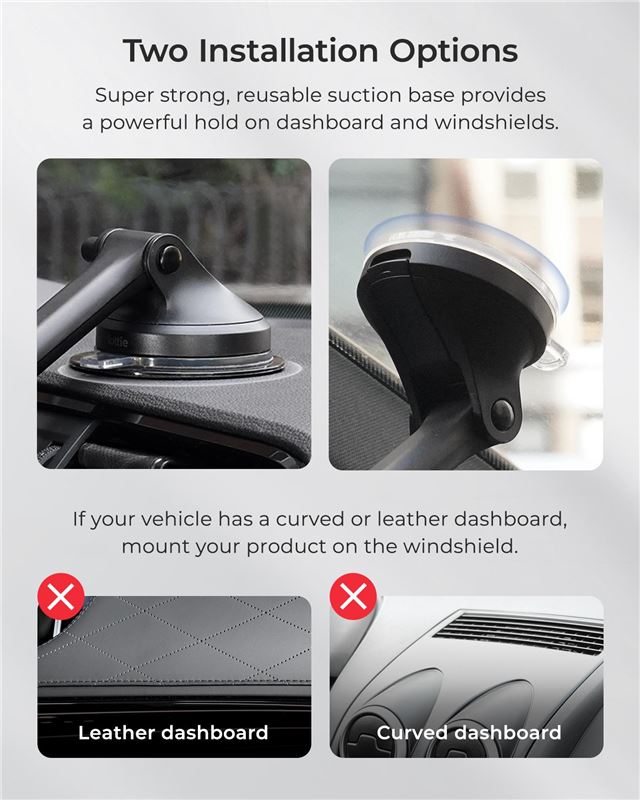Suport Telefon Auto iOttie iTap 3 MagSafe cu inel magnetic, pentru bord și parbriz