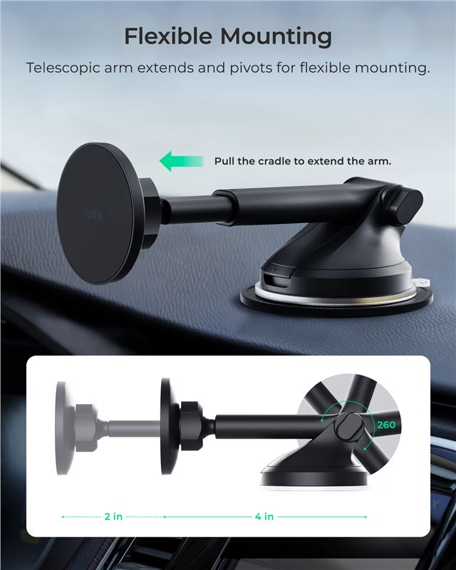 Suport Telefon Auto iOttie iTap 3 MagSafe cu inel magnetic, pentru bord și parbriz