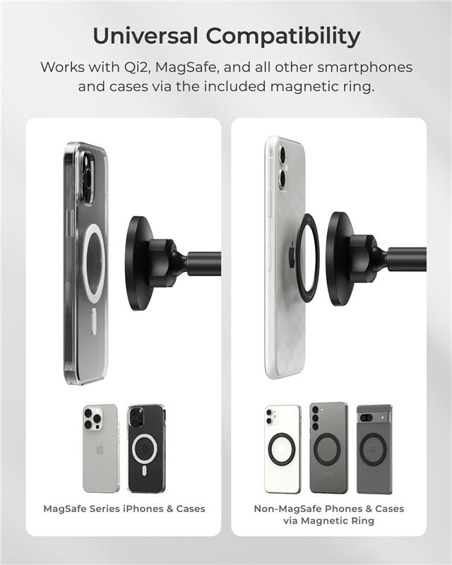 Suport Telefon Auto iOttie iTap 3 MagSafe cu inel magnetic, pentru bord și parbriz