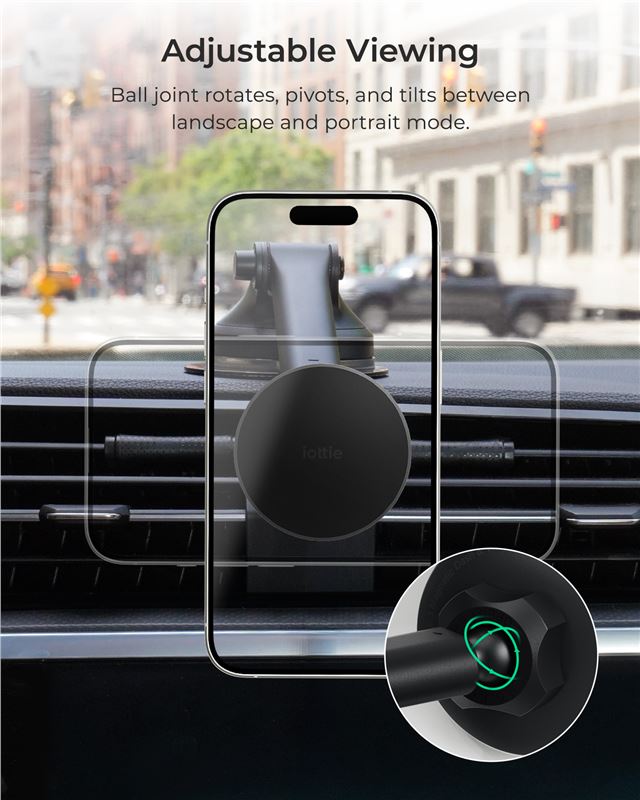 Suport Telefon Auto iOttie iTap 3 MagSafe cu inel magnetic, pentru bord și parbriz