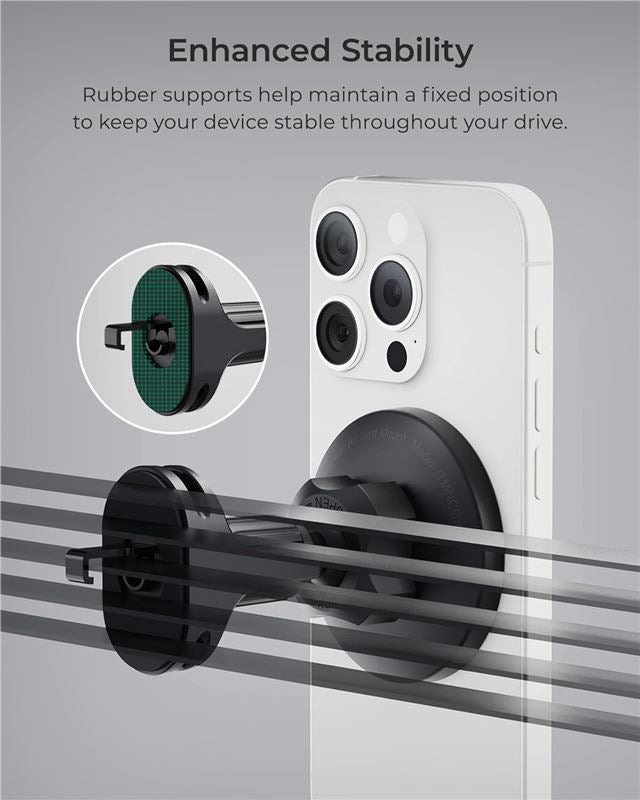 Suport Telefon Auto iOttie iTap 3 MagSafe cu inel magnetic, pentru grila de ventilație