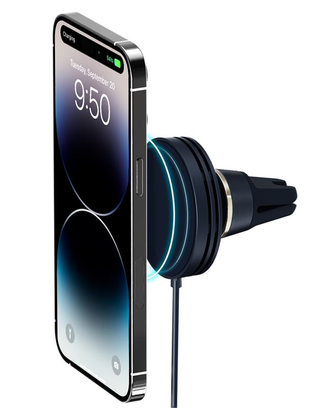 Suport Telefon Auto iOttie Velox Mini MagSafe cu încărcare wireless, pentru grila de ventilație