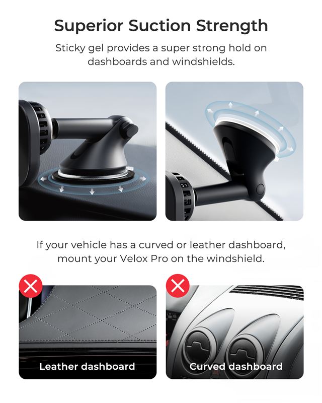 Suport Telefon Auto iOttie Velox Pro MagSafe cu încărcare wireless și răcire CryoFlow