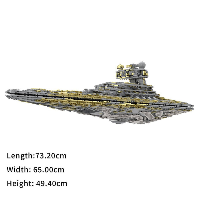 SW Thrawn's Chimaera Imperial 1 class Destroyer Golden Building Blocks - LesDiy - Gobricks version