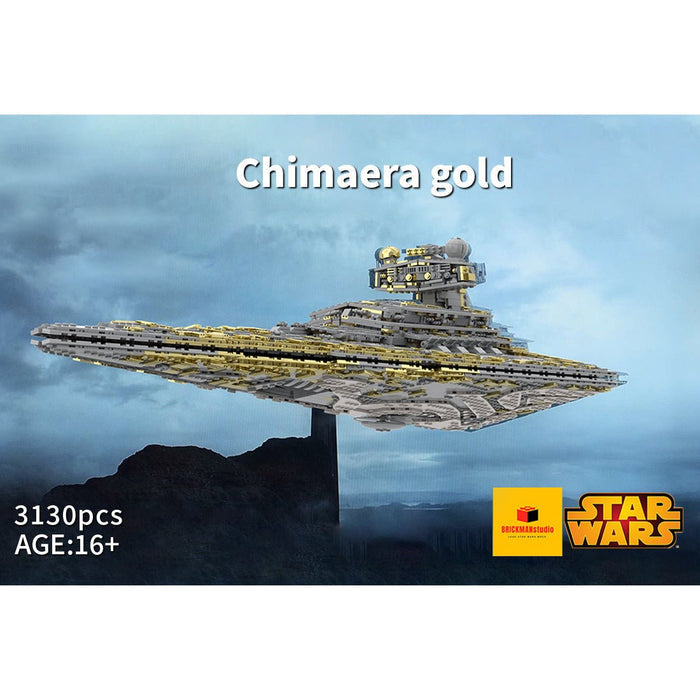 SW Thrawn's Chimaera Imperial 1 class Destroyer Golden Building Blocks - LesDiy - Gobricks version