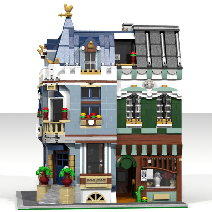 Technic Architecture Modular Street Series Bookstore Building Blocks - LesDiy - street house -