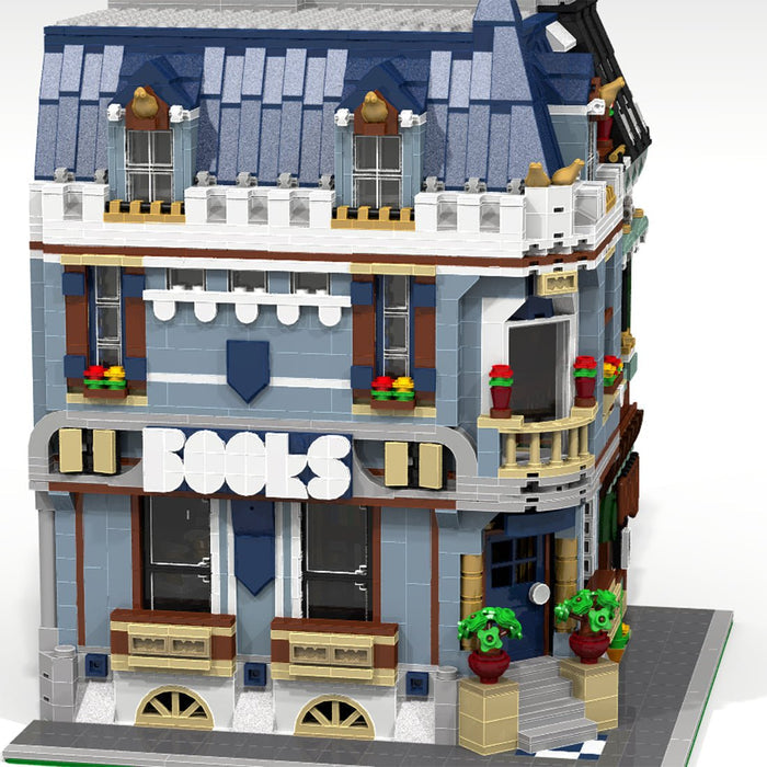 Technic Architecture Modular Street Series Bookstore Building Blocks - LesDiy - street house -