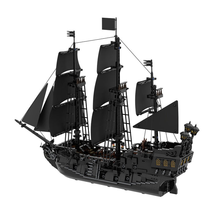 The Black Pearl Medieval Pirate Ship Building Blocks (No sail) - LesDiy -