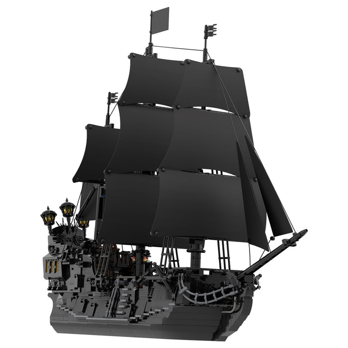 The Black Pearl Medieval Pirate Ship Building Blocks (No sail) - LesDiy -