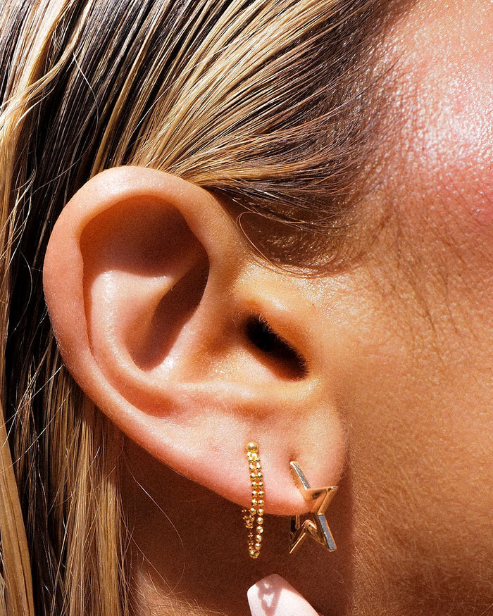 The Double Ball Chain Studs is the second earring