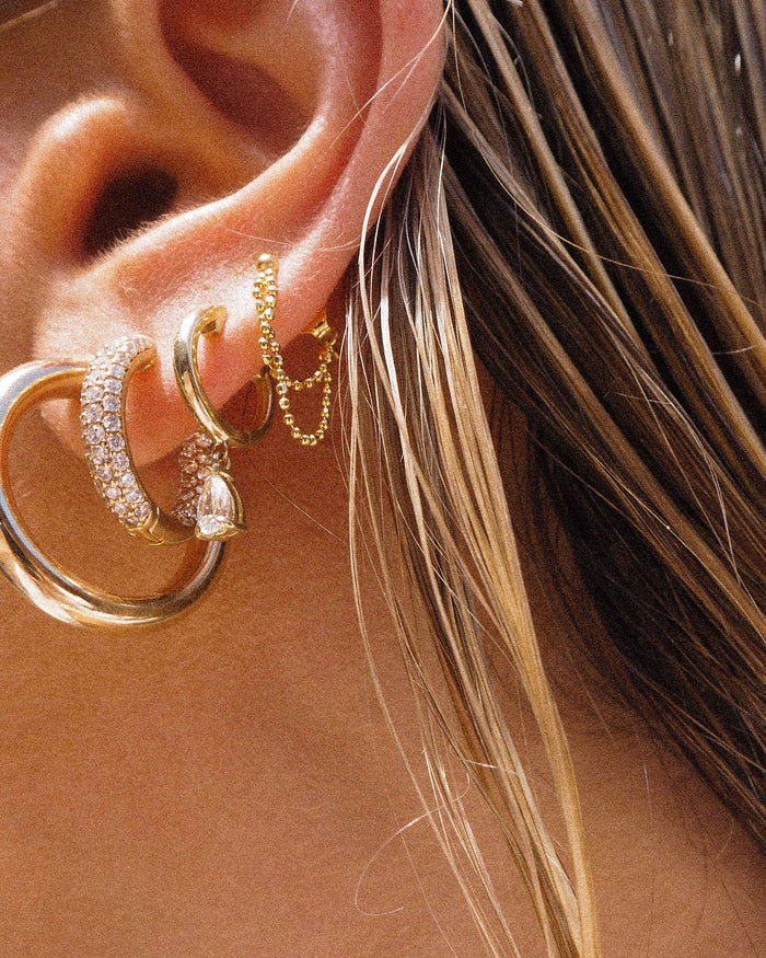 The Double Ball Chain Studs is the fourth earring