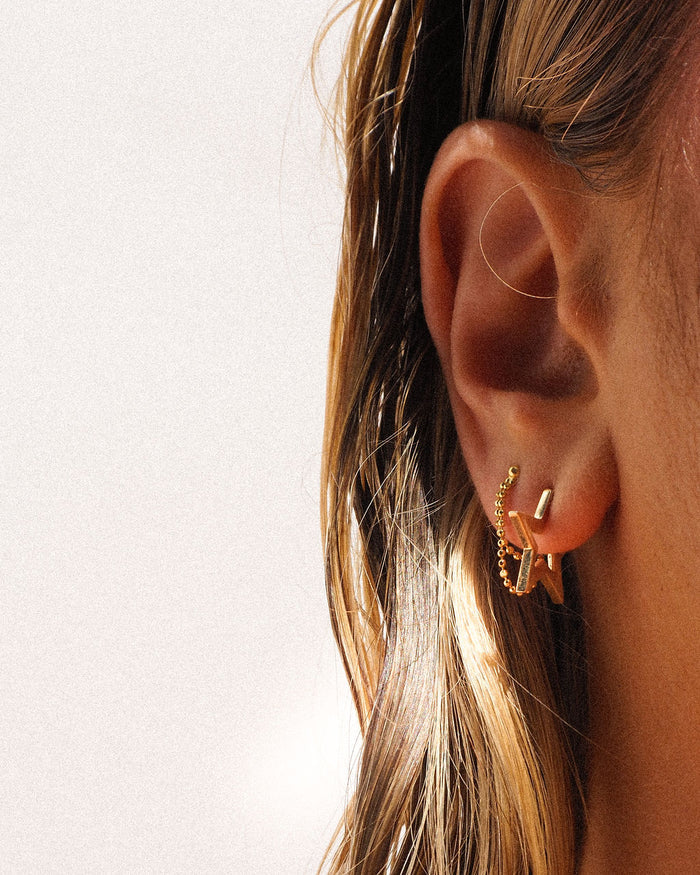 The Double Ball Chain Studs is the second earring