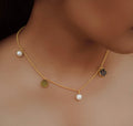Thin Chain with Pearls & Stones