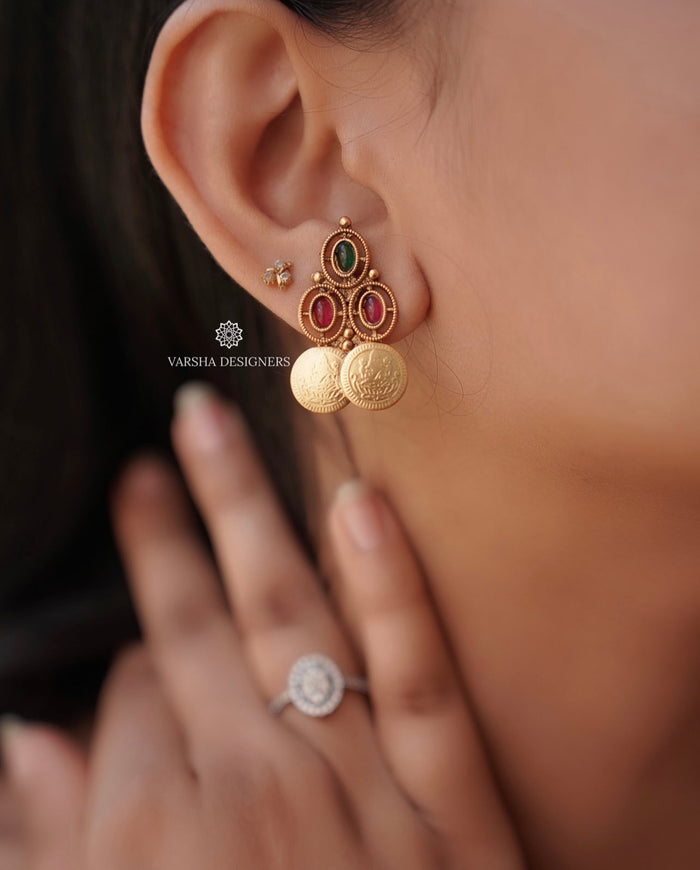 Traditional Matte Finish Kasu Necklace