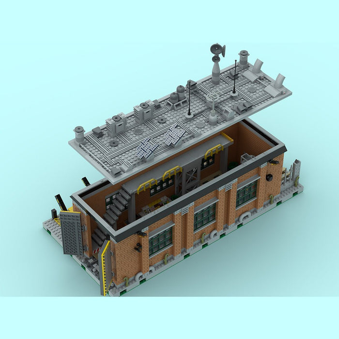 Train Depot Industrial Railway Maintenance Workshop Building Blocks-LesDiy-Building Blocks-