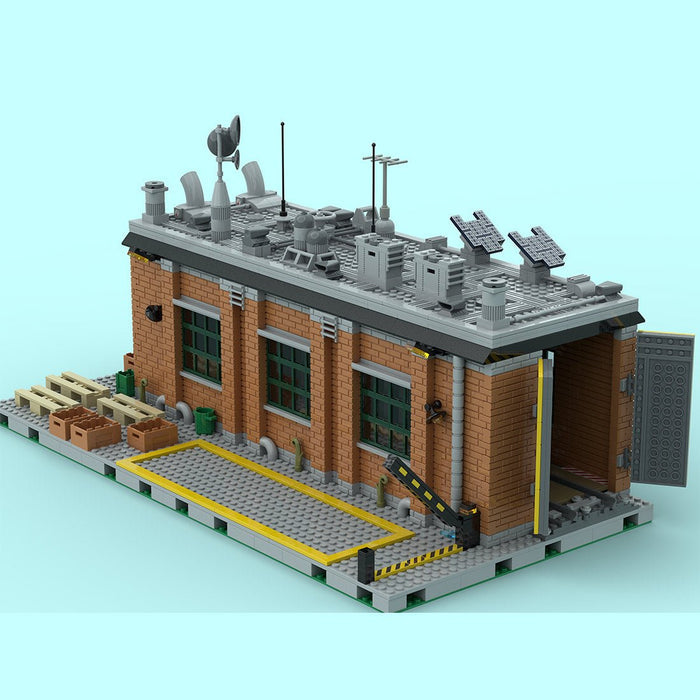Train Depot Industrial Railway Maintenance Workshop Building Blocks-LesDiy-Building Blocks-