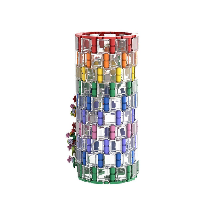 Transparent Rainbow Flower Vase - LesDiy - White