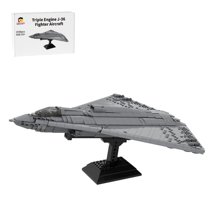 Triple Engine J - 36 Fighter Aircraft Building Blocks - LesDiy - Building Blocks -
